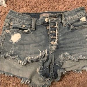 Button down Jean shorts